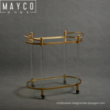 Mayco Gold Bar Furniture,Acrylic Lucite Gold Bar Cart